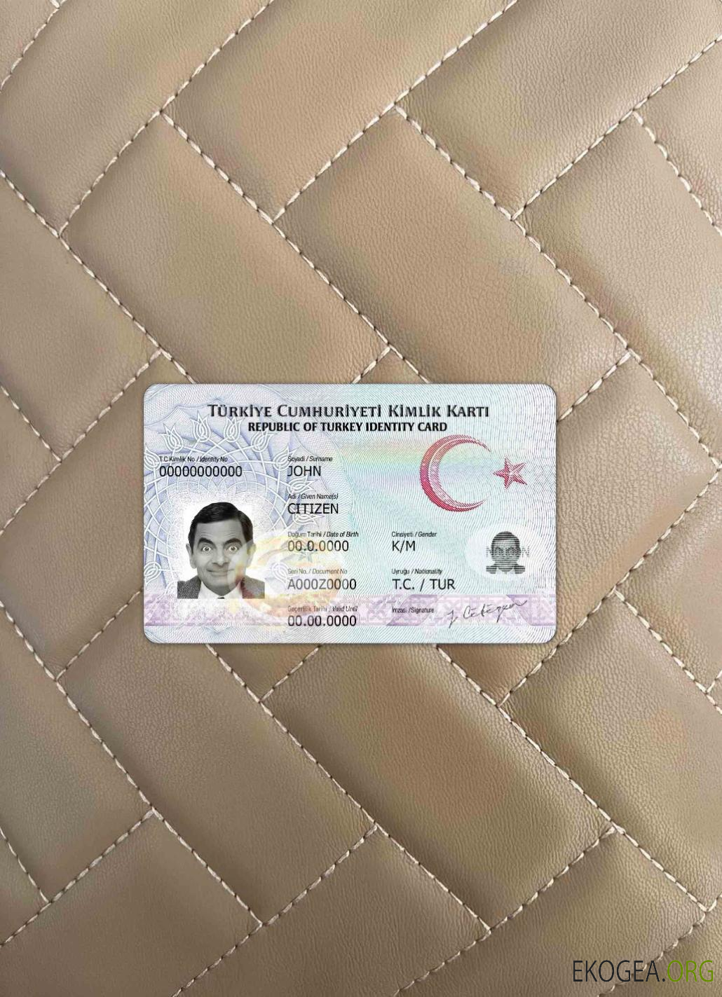 Photolook d'identité de Turquie AVANT